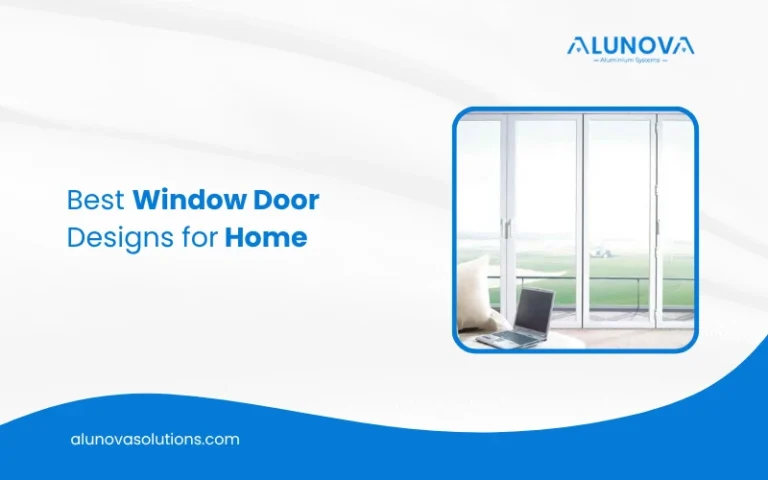 A bright room with large windows and a glass door