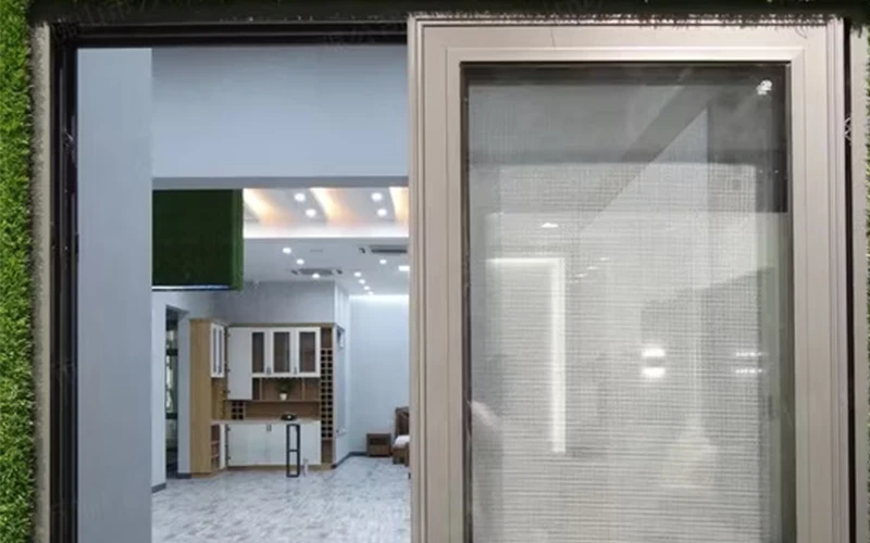 A window made to fit an unusual opening